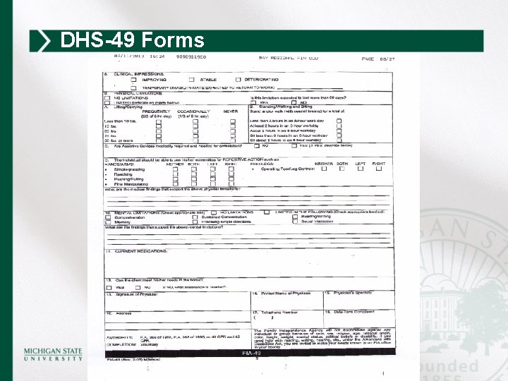 DHS-49 Forms 