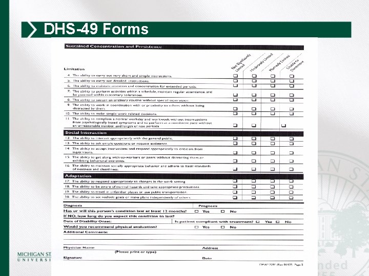 DHS-49 Forms 