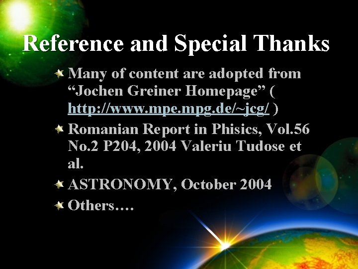 Reference and Special Thanks Many of content are adopted from “Jochen Greiner Homepage” (