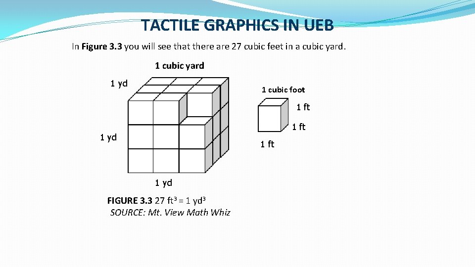 TACTILE GRAPHICS IN UEB In Figure 3. 3 you will see that there are