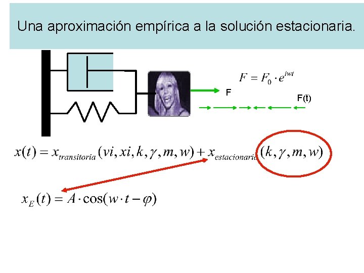 Una aproximación empírica a la solución estacionaria. F F(t) 
