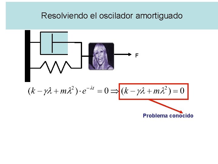 Resolviendo el oscilador amortiguado F Problema conocido 