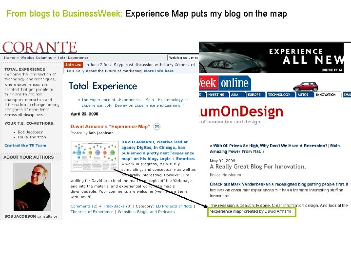 From blogs to Business. Week: Experience Map puts my blog on the map 