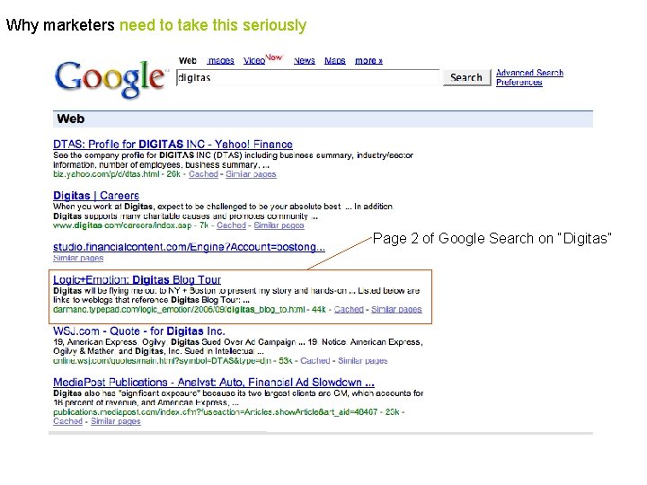 Why marketers need to take this seriously Page 2 of Google Search on “Digitas”