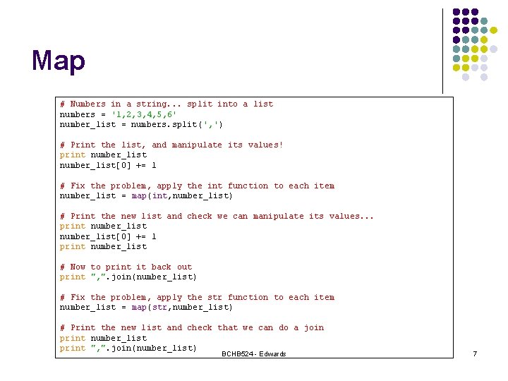 Map # Numbers in a string. . . split into a list numbers =