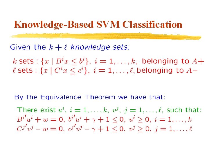 Knowledge-Based SVM Classification 