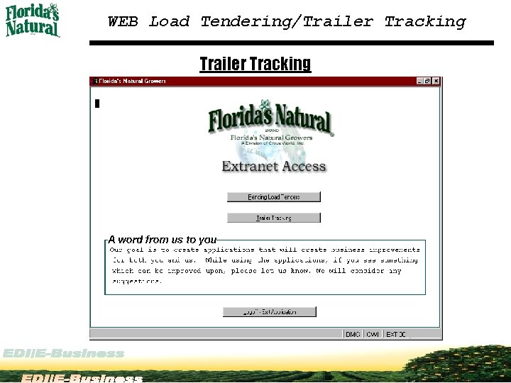 WEB Load Tendering/Trailer Tracking 