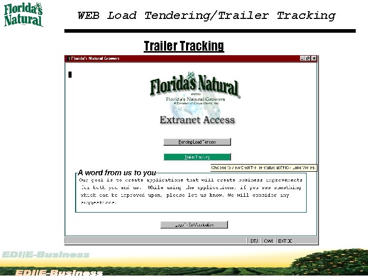 WEB Load Tendering/Trailer Tracking 