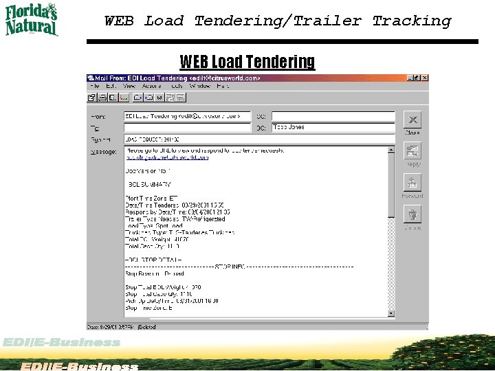 WEB Load Tendering/Trailer Tracking WEB Load Tendering 