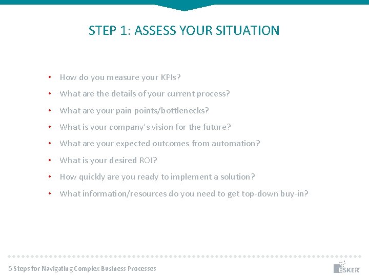 STEP 1: ASSESS YOUR SITUATION • How do you measure your KPIs? • What