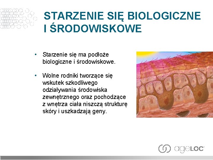 STARZENIE SIĘ BIOLOGICZNE I ŚRODOWISKOWE • Starzenie się ma podłoże biologiczne i środowiskowe. •