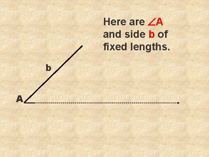 Here are A and side b of fixed lengths. b A 