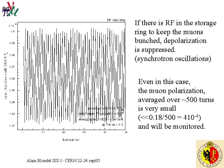 If there is RF in the storage ring to keep the muons bunched, depolarization