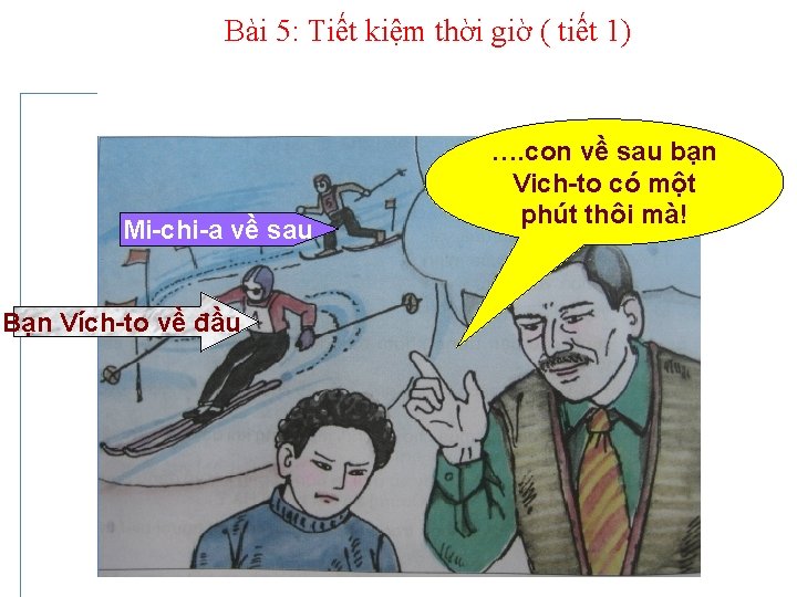 Bài 5: Tiết kiệm thời giờ ( tiết 1) Mi-chi-a về sau Bạn Vích-to