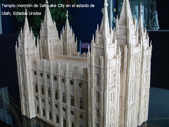 Templo mormón de Salt Lake City en el estado de Utah, Estados Unidos 