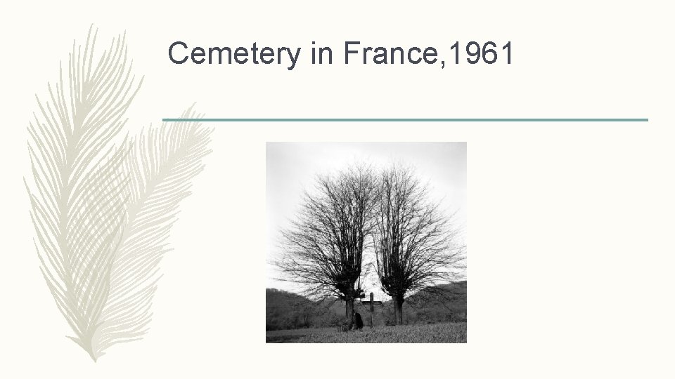 Cemetery in France, 1961 