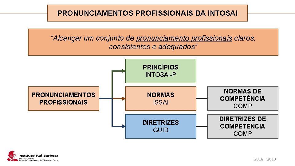 Plano de Ação IRB PRONUNCIAMENTOS PROFISSIONAIS DA INTOSAI “Alcançar um conjunto de pronunciamento profissionais