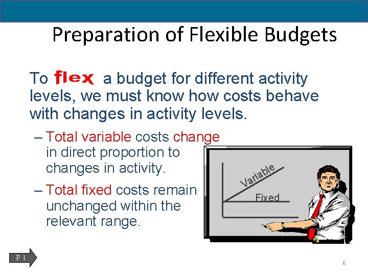 Preparation of Flexible Budgets To a budget for different activity levels, we must know