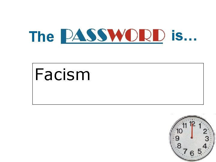 The Facism is… 