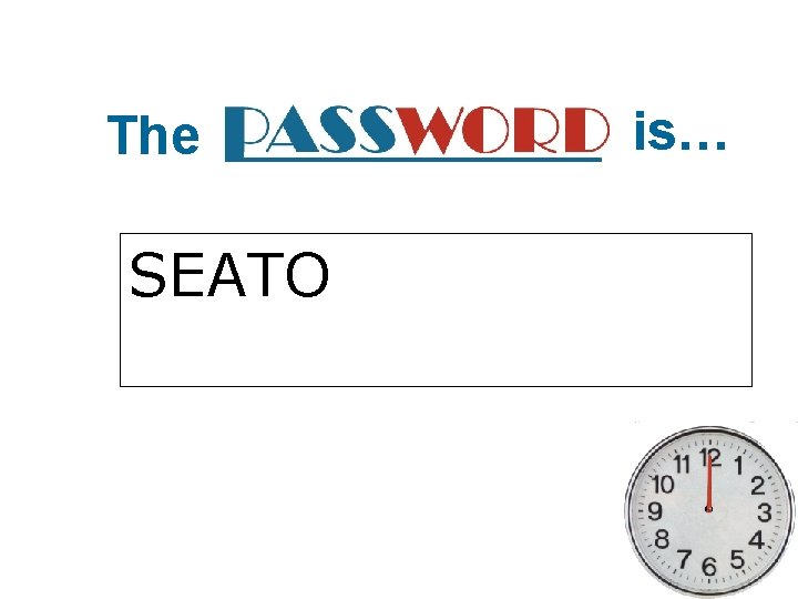 The SEATO is… 