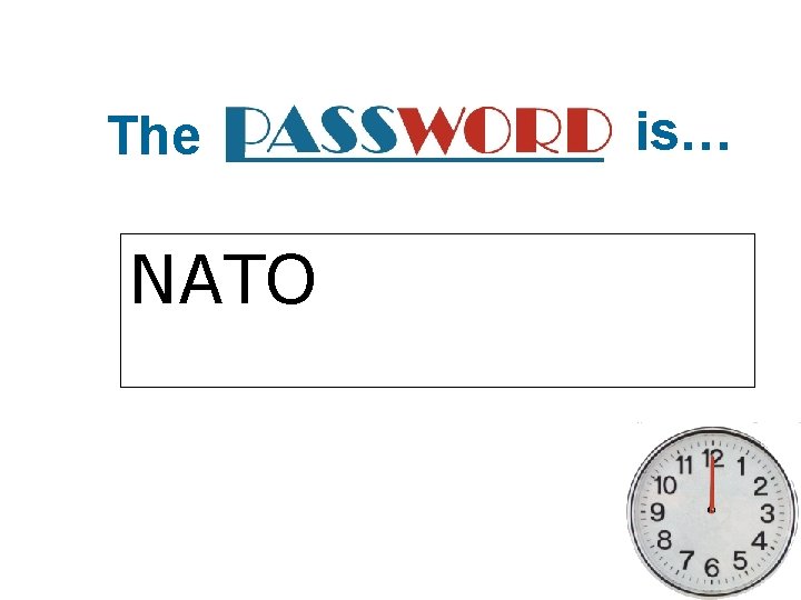 The NATO is… 
