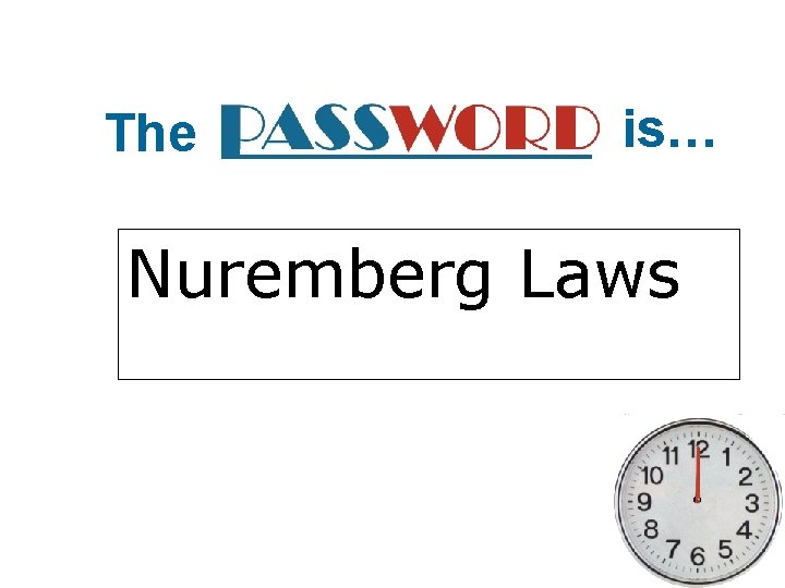 The is… Nuremberg Laws 