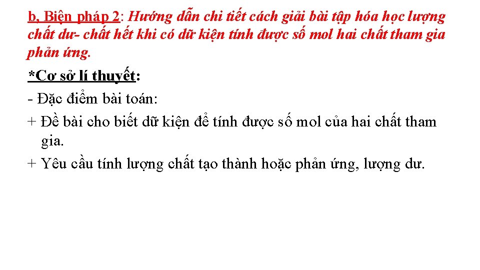 b, Biện pháp 2: Hướng dẫn chi tiết cách giải bài tập hóa học