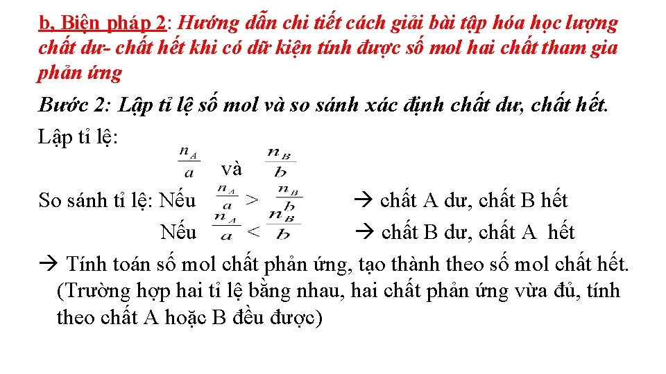 b, Biện pháp 2: Hướng dẫn chi tiết cách giải bài tập hóa học