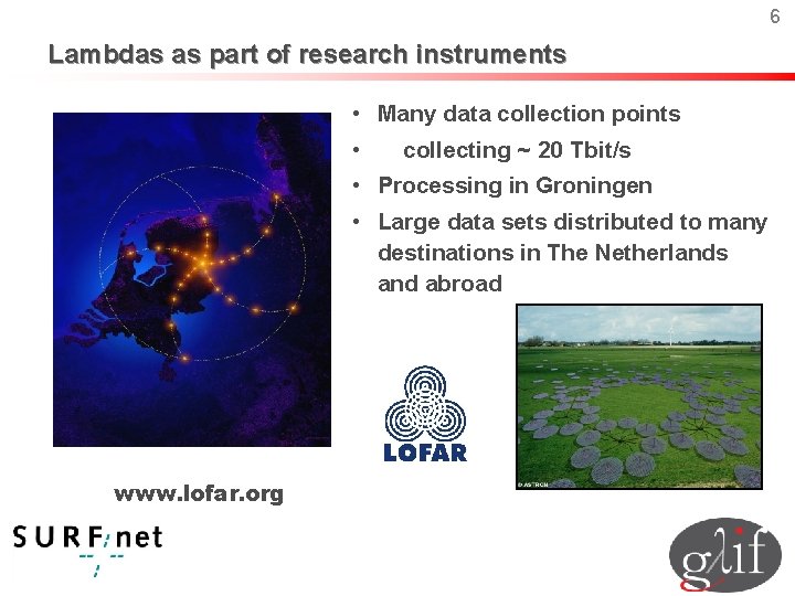 6 Lambdas as part of research instruments • Many data collection points • collecting