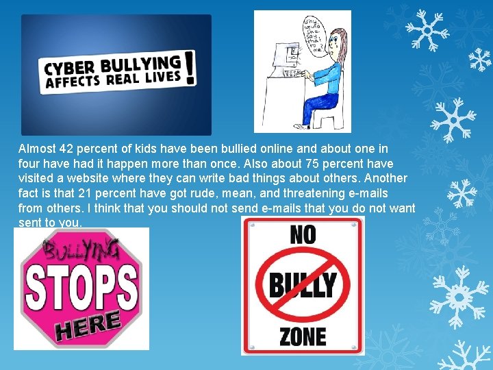 Almost 42 percent of kids have been bullied online and about one in four