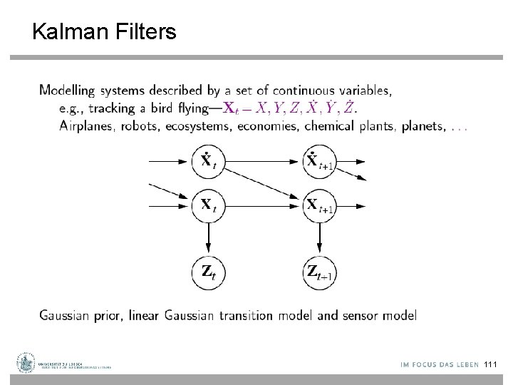 Kalman Filters 111 