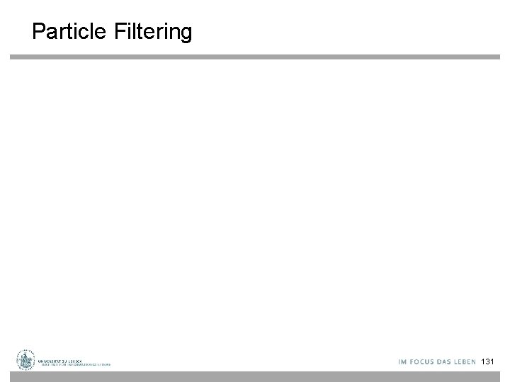 Particle Filtering 131 