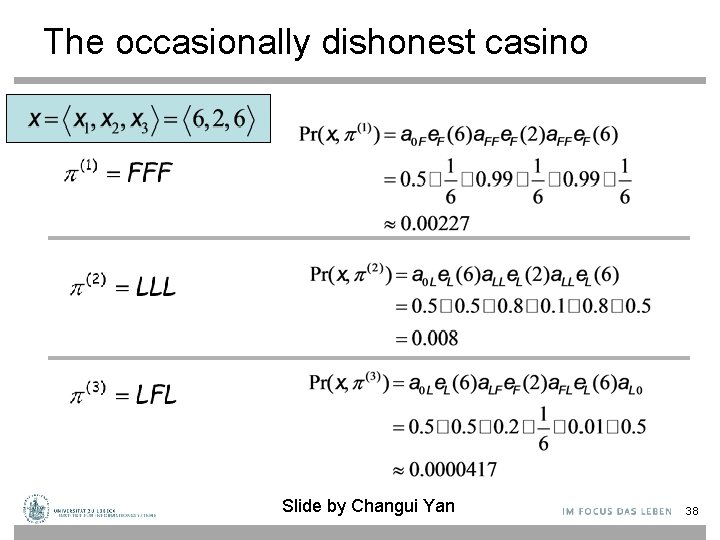 The occasionally dishonest casino Slide by Changui Yan 38 