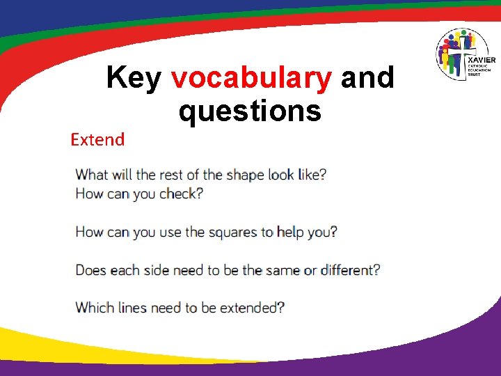 Key vocabulary and questions Extend Key vocabulary and questions Extend