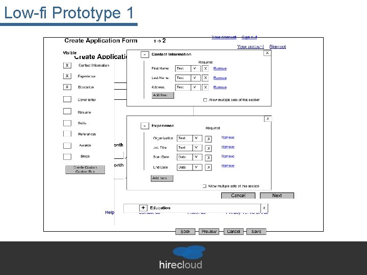 Low-fi Prototype 1 