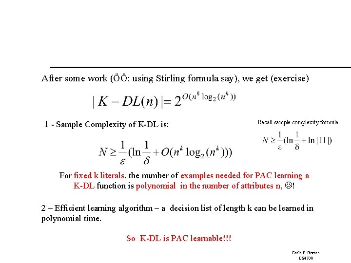 After some work (ÖÖ: using Stirling formula say), we get (exercise) 1 - Sample