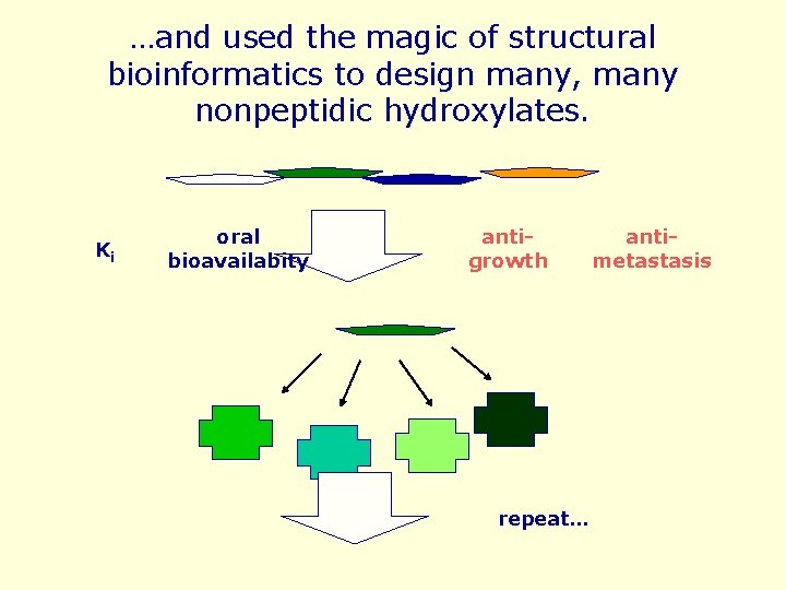 …and used the magic of structural bioinformatics to design many, many nonpeptidic hydroxylates. Ki