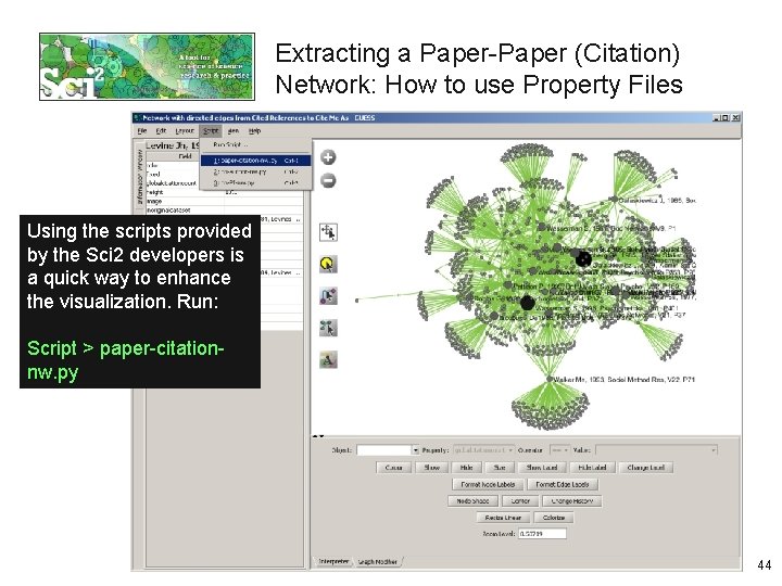 Extracting a Paper-Paper (Citation) Network: How to use Property Files Using the scripts provided