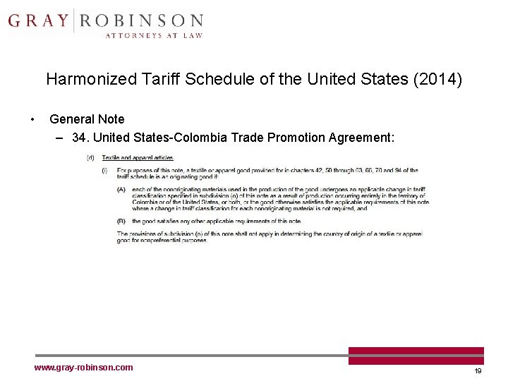 Harmonized Tariff Schedule of the United States (2014) • General Note – 34. United