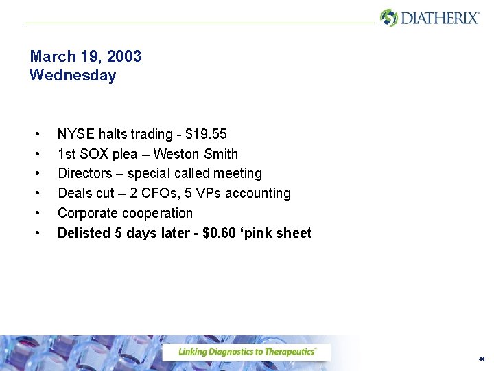 March 19, 2003 Wednesday • • • NYSE halts trading - $19. 55 1