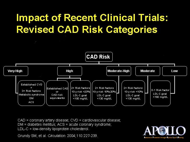 Impact of Recent Clinical Trials: Revised CAD Risk Categories 