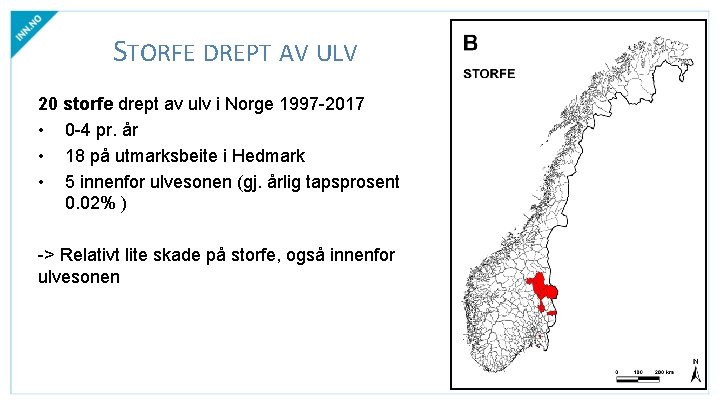 STORFE DREPT AV ULV 20 storfe drept av ulv i Norge 1997 -2017 •