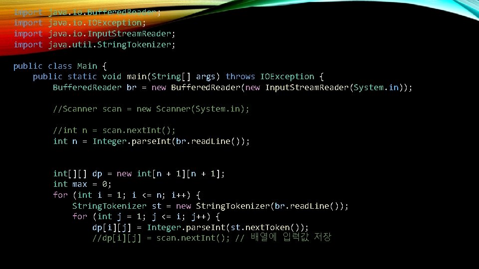 import java. io. Buffered. Reader; java. io. IOException; java. io. Input. Stream. Reader; java.