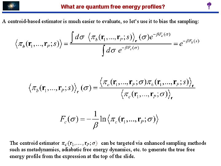 What are quantum free energy profiles? A centroid-based estimator is much easier to evaluate,