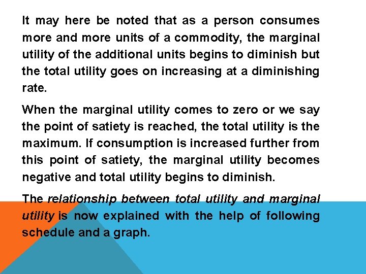It may here be noted that as a person consumes more and more units