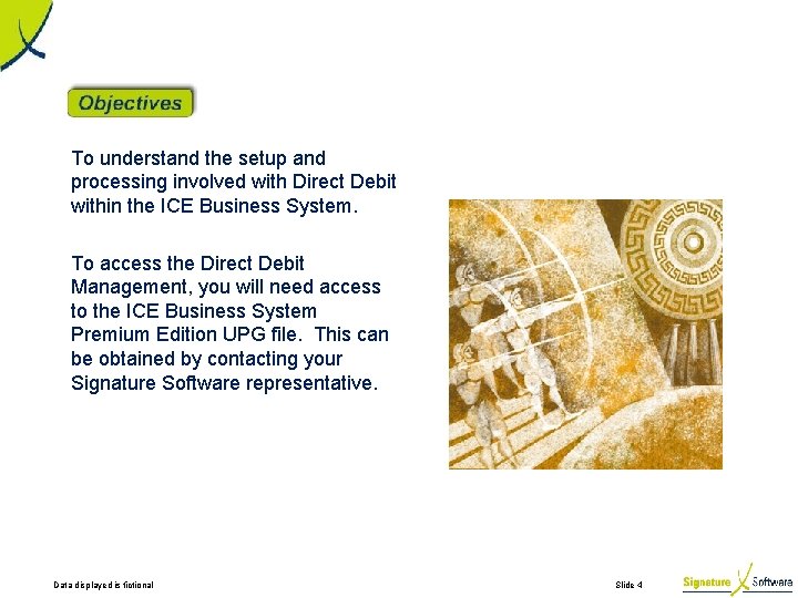 To understand the setup and processing involved with Direct Debit within the ICE Business