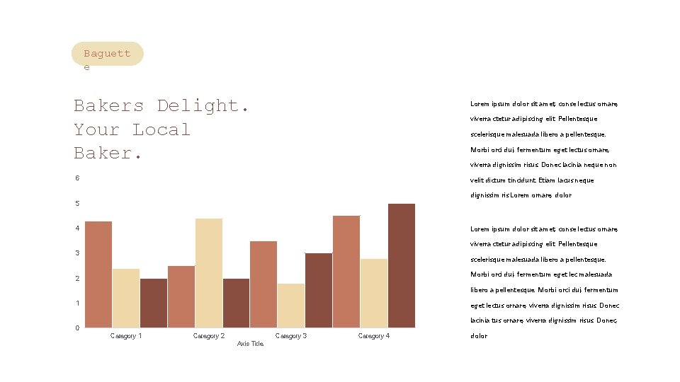Baguett e Bakers Delight. Your Local Baker. Lorem ipsum dolor sit amet, conse lectus