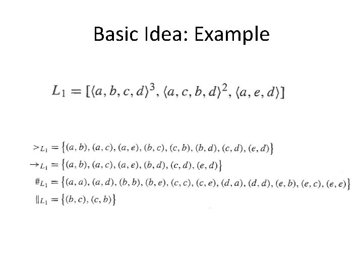 Basic Idea: Example 