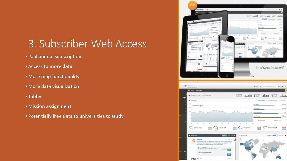 3. Subscriber Web Access • Paid annual subscription • Access to more data •