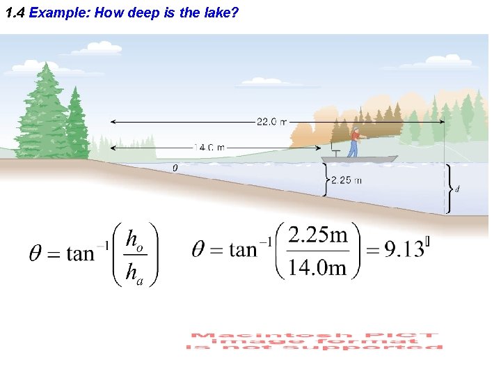 1. 4 Example: How deep is the lake? 